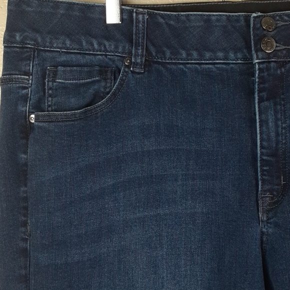 Lane Bryant High Rise Dark Wash Jean w/ Tighter Tummy Technology Waist Band - Picture 7 of 10